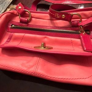Pink Coach leather purse